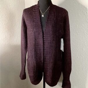 NWT RD STYLE Purple Chunky Knit‎ Cardigan